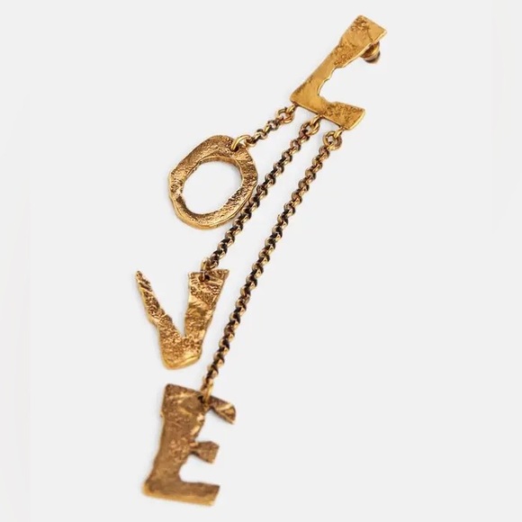 Acne Studios LOVE Single Statement Drop Earring - Picture 4 of 5